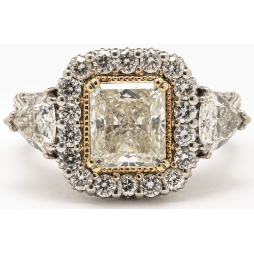 748 - A GIA CERTIFIED NATURAL DIAMOND DRESS RING, 4.71 CARATS
