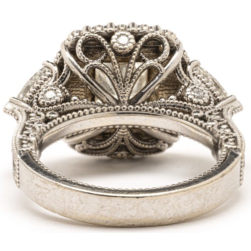 748 - A GIA CERTIFIED NATURAL DIAMOND DRESS RING, 4.71 CARATS