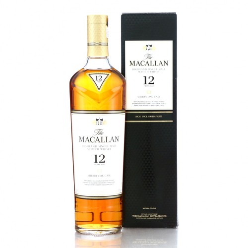 156 - A BOTTLE OF MACALLAN, SHERRY OAK CASK, 12 YEAR OLD SINGLE MALT SCOTCH WHISKY