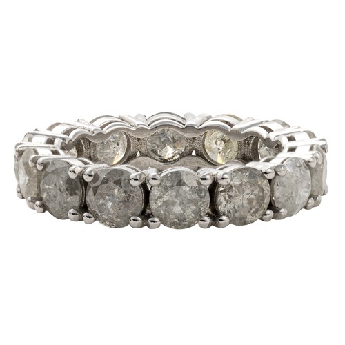 752 - A NATURAL DIAMOND FULL ETERNITY RING, 5.18 CARATS