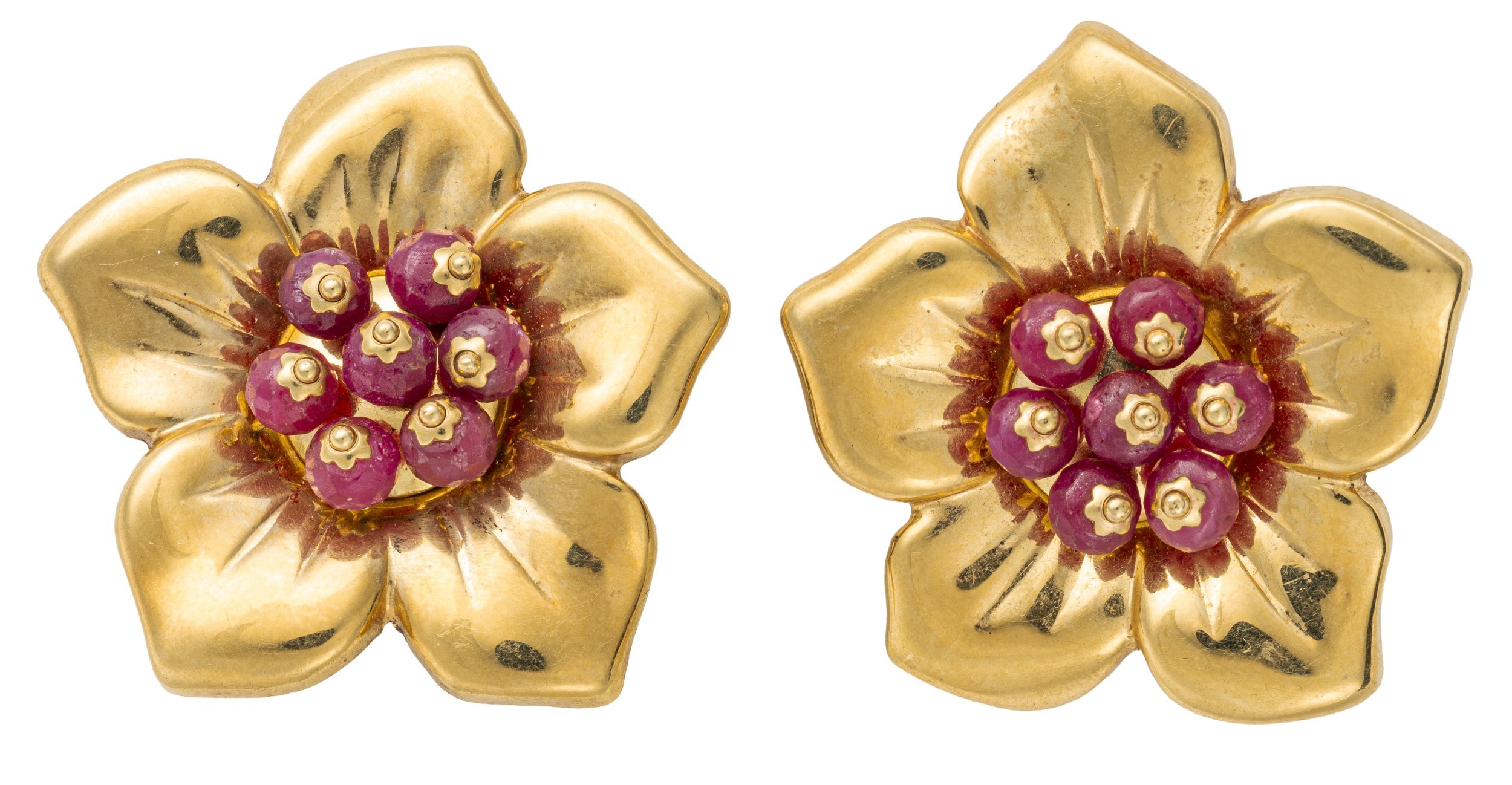 A PAIR OF RUBY EARRINGS, MILAN, ITALY, 1985