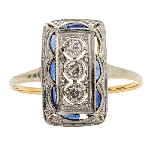 734 - A NATURAL DIAMOND RING, 0.35 CARATS, LONDON, 1960