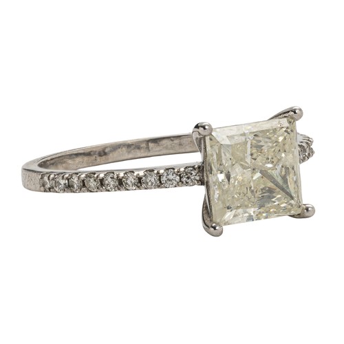741 - A CERTIFIED NATURAL DIAMOND DESIGNER DRESS RING, 2.45 CARATS