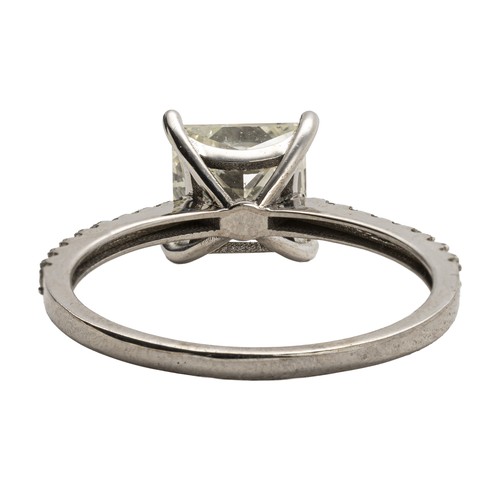 741 - A CERTIFIED NATURAL DIAMOND DESIGNER DRESS RING, 2.45 CARATS