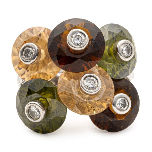 803 - A SUITE OF GEMSET COSTUME DESIGNER JEWELLERY, MILAN ITALY, 1960