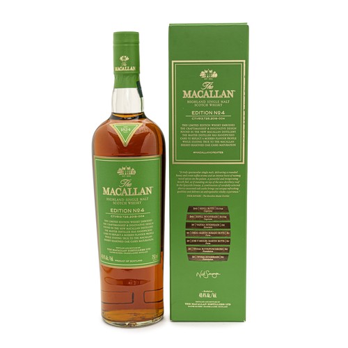 9 - A BOTTLE OF MACALLAN EDITION NO. 4 SINGLE MALT SCOTCH WHISKY