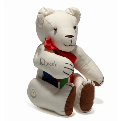 133 - A TEDDY BEAR SIGNED BY NELSON MANDELA, TEDDY D. FACTORY, 3 of 100