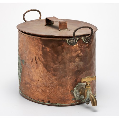61 - A COPPER HOT WATER BOILER