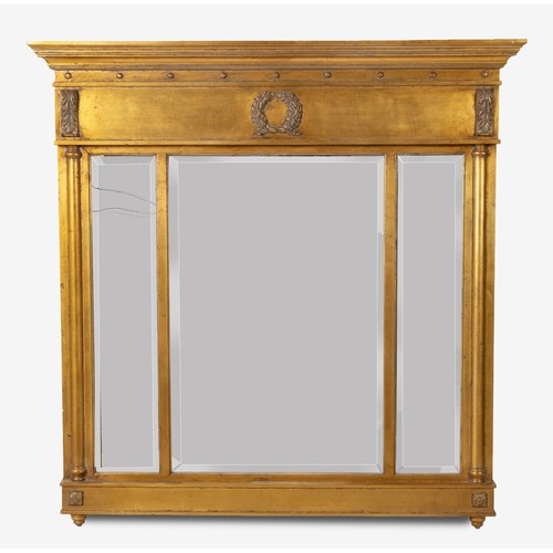 A GILTWOOD MIRROR, 19TH CENTURY