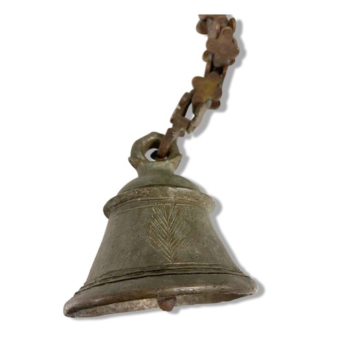 33 - A BRASS ELEPHANT TEMPLE CHIME