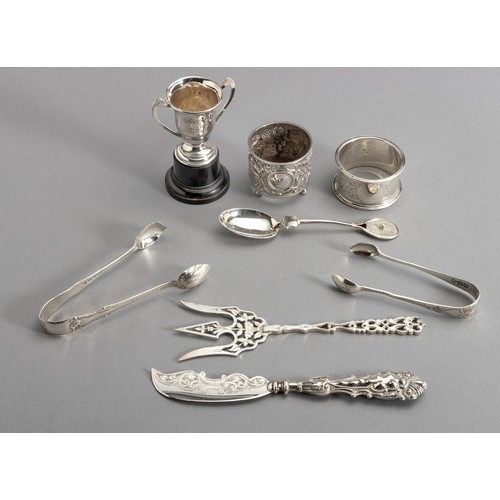 A COLLECTION OF SILVER ITEMS, VARIOUS MAKERS AND DATES