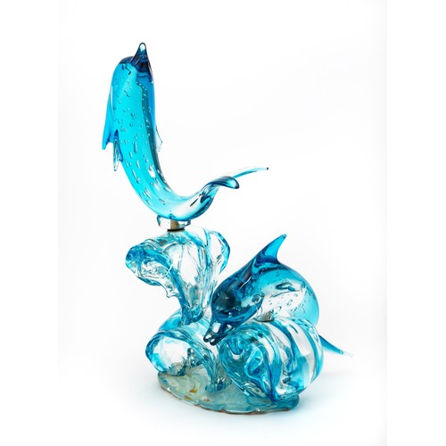101 - A LARGE MURANO GLASS DOLPHIN SCULPTURE