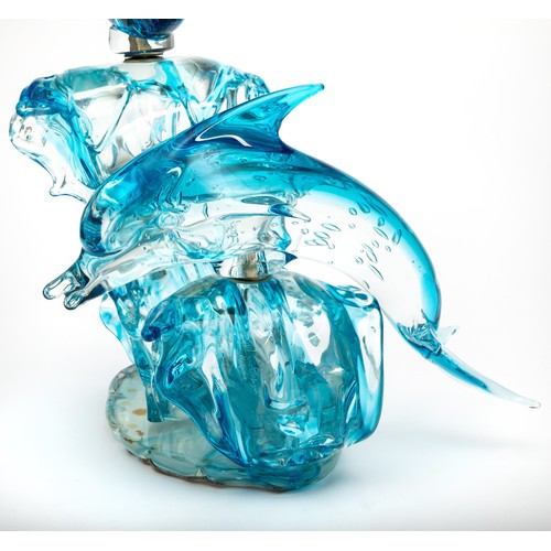 101 - A LARGE MURANO GLASS DOLPHIN SCULPTURE