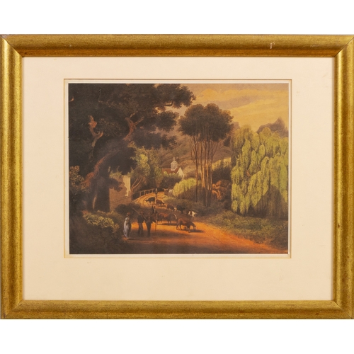 30 - FRAMED LANDSCAPE PRINT by Christopher Webb-Smith (1793-1871) 