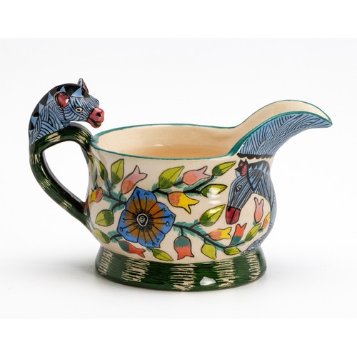 1249 - AN ARDMORE JUG WITH ZEBRAS AND FLORAL DECORATIONS, 2002