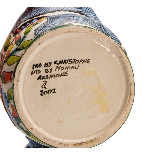 1249 - AN ARDMORE JUG WITH ZEBRAS AND FLORAL DECORATIONS, 2002