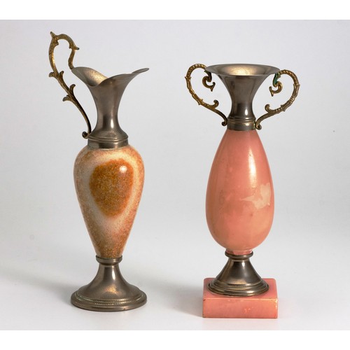 207 - TWO DECORATIVE ALABASTER VASES