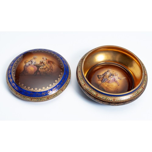 215 - A FREDRICH SIMON CARLSBAD FINE PORCELAIN LIDDED DISH