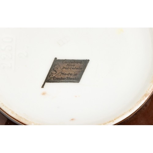 215 - A FREDRICH SIMON CARLSBAD FINE PORCELAIN LIDDED DISH