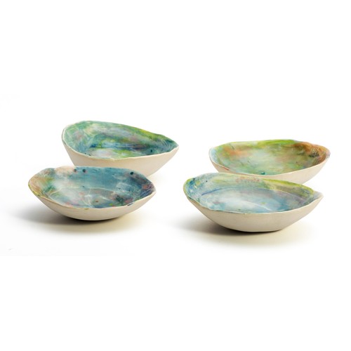 1245 - A SET OF FOUR WENDY COLEMAN DESSERT BOWLS, 2026