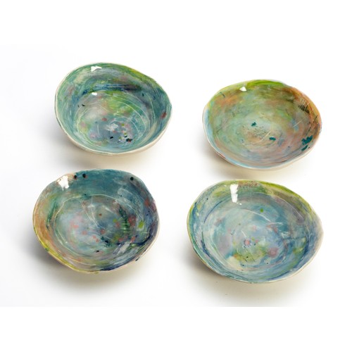 1245 - A SET OF FOUR WENDY COLEMAN DESSERT BOWLS, 2026