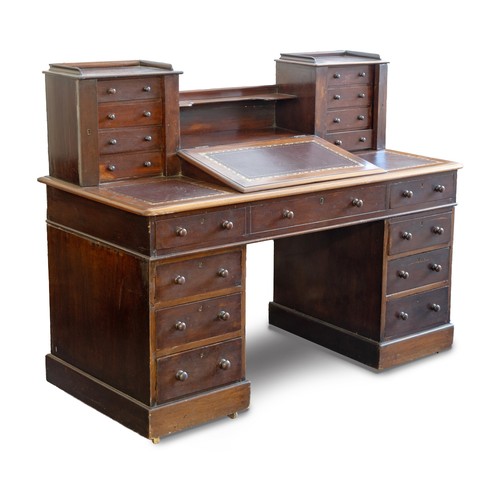 A MAHOGANY WRITING DESK, 19TH CENTURY