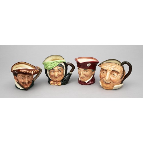218 - FOUR ROYAL DOULTON TOBY JUGS, 'SIR FRANCIS DRAKE', 'SAIREY GAMP', 'THE CARDINAL' AND 'FARMER JOHN'