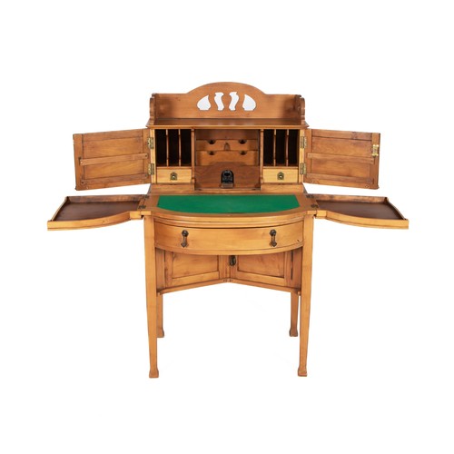 1273 - A SATINWOOD SECRETAIRE, 20TH CENTURY