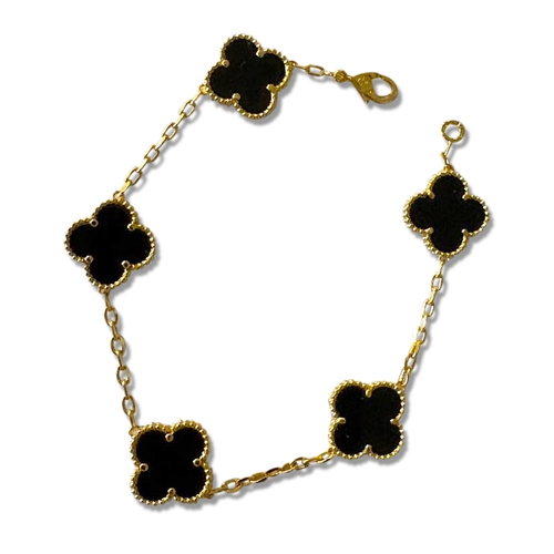 1287 - A GOLD-PLATED BRACELET IN THE STYLE OF VAN CLEEF AND ARPELS