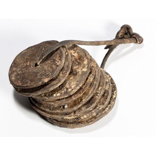 568 - Property of a CollectorA LEATHER ARM BAND, SAN PEOPLE