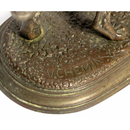 200 - A JOSEPH VICTOR CHEMIN BRONZE SCULPTURE