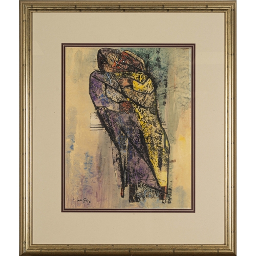 496 - Jack Lugg (South African 1924–2013) TWO FIGURES EMBRACING