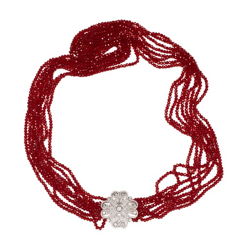 1313 - A MULTI STRAND OPERA LENGTH BEAD NECKLACE, GERMANY, 1990