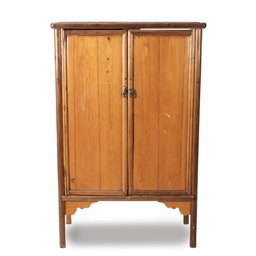 1274 - A CHINESE ELM CUPBOARD, MODERN