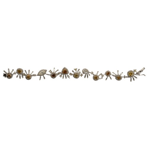 1495 - A 13.21 CARAT CERTIFIED NATURAL DIAMOND BRACELET