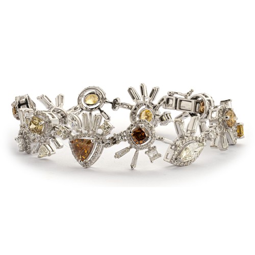 1495 - A 13.21 CARAT CERTIFIED NATURAL DIAMOND BRACELET