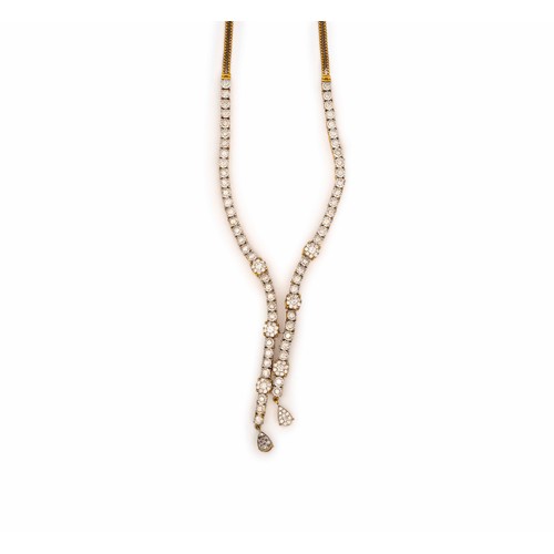 421 - A 2.10 CARAT NATURAL DIAMOND NECKLACE, TANUR JEWELLERS, SOUTH AFRICA, 1990
