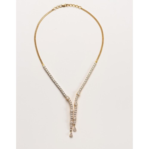 421 - A 2.10 CARAT NATURAL DIAMOND NECKLACE, TANUR JEWELLERS, SOUTH AFRICA, 1990