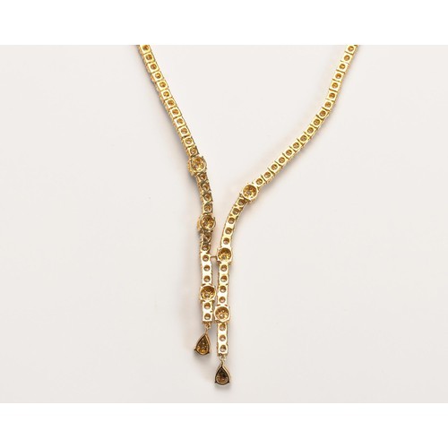 421 - A 2.10 CARAT NATURAL DIAMOND NECKLACE, TANUR JEWELLERS, SOUTH AFRICA, 1990