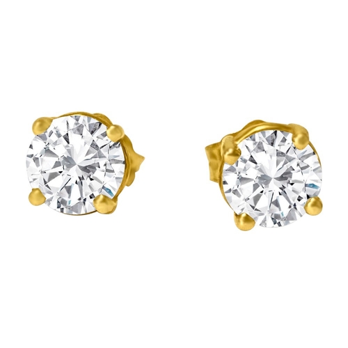 447 - A .44 CARAT PAIR OF NATURAL DIAMOND STUD EARRINGS