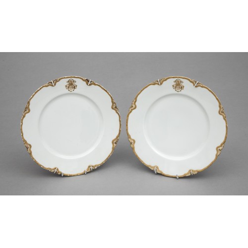 500 - TWO LIMOGES WHITE PORCELAIN WALL PLATES