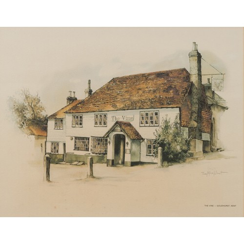 9 - Ted Hoefsloot (South African 1930-) THE VINE, GOUDHURST, KENT and THE SHIP INN - PORLOCK, SOMERSET