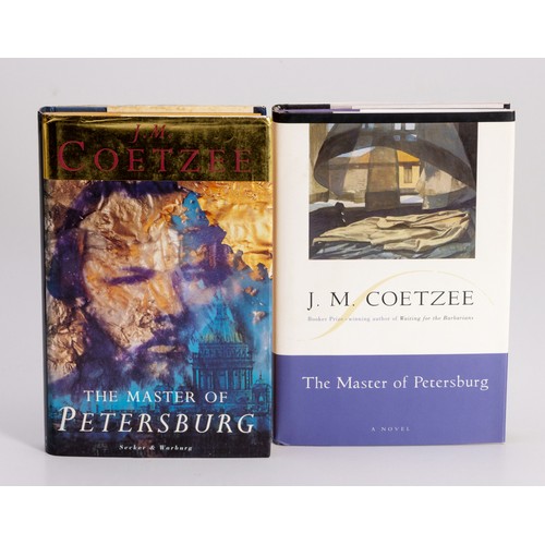 THE MASTER OF PETERSBURG (BOTH FIRST EDITIONS; ONE SIGNED) by JM Coetzee (2 in a lot)