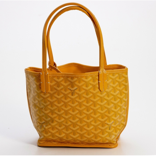 712 - A GOYARD GOYARDINE MINI ANJOU TOTE