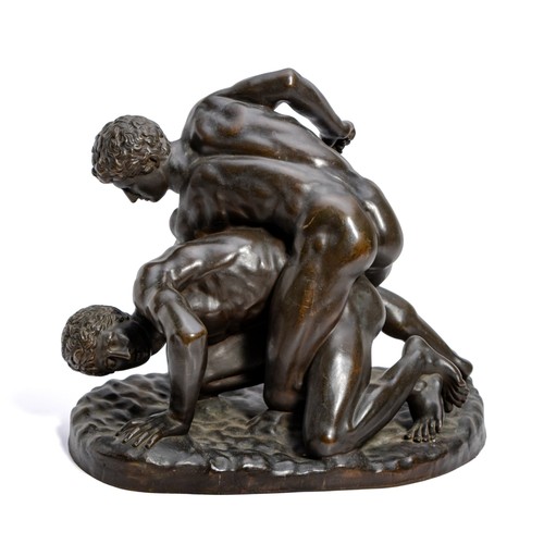 539 - 'THE WRESTLERS': MID 19TH CENTURY
