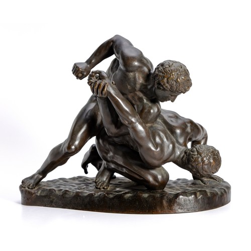 539 - 'THE WRESTLERS': MID 19TH CENTURY