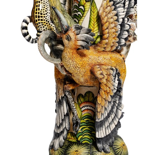 549 - A LARGE ARDMORE ‘CAMP CRITTERS’ LIDDED URN, 2019