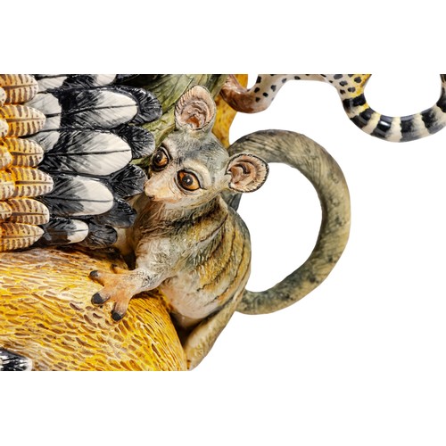 549 - A LARGE ARDMORE ‘CAMP CRITTERS’ LIDDED URN, 2019