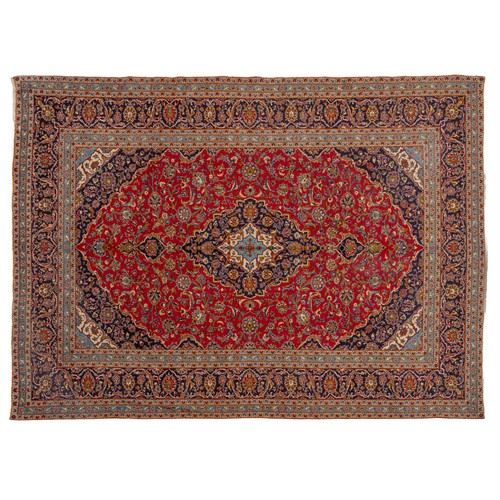 1402 - A FINE KASHAN 393 by 285cm