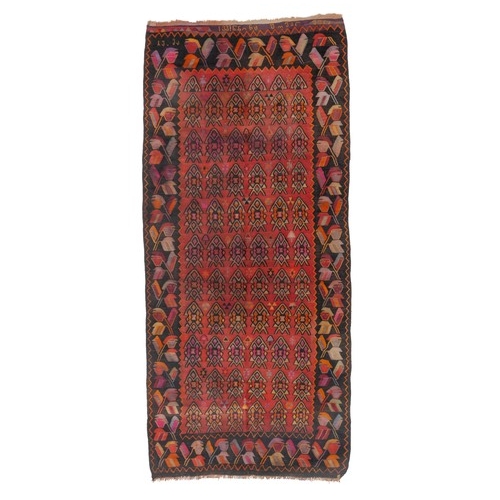 1389 - A WOOL KILIM, KAKHETI, GEORGIA, 1937 300 by 150cm